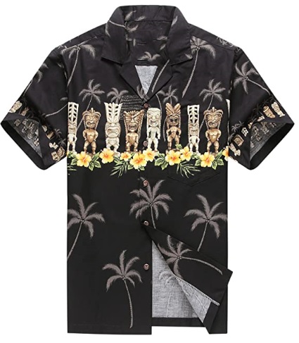 Aloha Black Hawaiian Shirt Hawaii