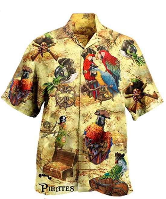 Parrot Pirates Hawaiian Shirt